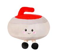 Générique Jouets en Peluche - Décor De Chambre Collectionnable Mignon 28cm, Peluche Sport Curling Douce Peluches De Curling des Jeux Olympiques d'hiver pour Anniversaire Réconfort Compagnon