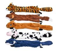 Générique Jouets en Peluche pour Chien | Lot de 5 Peluches Chien Jouet À Mordre - Jouet Interactif Dentition pour Chiots Race Petite Mâchage Intensif