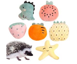 Générique Jouets Hérisson pour Cage - Ensemble De 6 Jouets Hérisson en Peluche, Pack De Jeu pour Petits Animaux | Mordants À Croquer pour Lapins, Hamsters, Souris, Parfaits pour La Décoration D