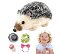 Générique Jouets Hérisson pour,Figurine Hérisson de 13 cm - Silicone, Figurine Animale avec Tapis de Sommeil pour Filles Garçons Décoration Maison Voyage Chambre Jeu de Soins
