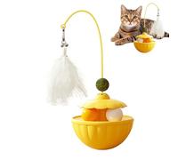 Générique Jouets Interactifs Chats,Boule Oscillante à Cataire avec Plumes pour Chatons | Jouet Stimulant pour Chats,pour Entraînement, Soulagement du Stress, Exercice Intérieur et