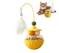 Générique Jouets Interactifs pour Chat,Boule Oscillante à Cataire avec Plumes pour Chaton | Jouet de Divertissement pour Félin - pour Entraînement, Soulagement du Stress, Exercice Intérieur et