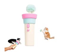 Générique Jouets interactifs pour Chats d'intérieur - Baguette électrique pour Chat avec Corde télescopique, lanceurs de balles pelucheuses, Jouets d'enrichissement Amusants pour Chatons,(Blanc)