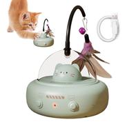 Générique Jouets Interactifs pour Chats,Jouet pour Chat Motorisé Intelligent avec Plume | Divertissement Exercice Stimulation Mentale pour Chasse
