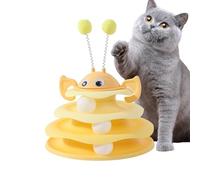 Générique Jouets Interactifs - Tour De Jeu Interactive pour Chat avec Balles, Jouet D’Enrichissement À 3 Niveaux pour Chats Et Chatons - Jouet De Chasse Et D’Exercice Antistress, Stimulant Amusant