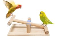 Générique Jouets Naturels pour Oiseaux,Balançoire en Bois pour Oiseaux | Outil d'Entraînement Interactif pour l'exercice et Jouet d'Équilibre pour Ara, Calopsitte, Perruche