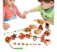 Générique Jouets Perles À Lacer - Bois 24,5x18x4cm | Jouets À Enfiler | Jouet Éducatif pour, Jeu d'apprentissage De La Motricité Fine Et Développement Quotidien De La Petite Enfanc