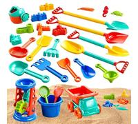 Générique Jouets Plage - 29x18x20cm Jeu Sable Plein Air | Plage Jouets | Plages Set Jouet Château Sable Construction Jeu pour Filles Garçons Âges 3-10 Été Voyage Vacances Station Balnéaire Bord