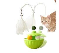 Générique Jouets pour Chats,Canne à Plume Automatique Secouante avec Balles de Cataire,Jeu d'Agilité - Petit Et Moyen en Intérieur Et en Extérieur Cours Porches Jardins Pelouse