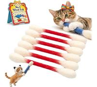 Générique Jouets pour Chats « Coton-tiges » à l'herbe à Chat - Lot de 6 Grands bâtonnets à mâcher durables pour Chatons (Dentition) et Jouets interactifs géants en Feutre (#F)
