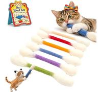 Générique Jouets pour Chats « Coton-tiges » à l'herbe à Chat - Lot de 6 Grands bâtonnets à mâcher durables pour Chatons (Dentition) et Jouets interactifs géants en Feutre (#All)
