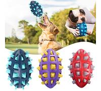 Générique Jouets pour Chiens grinçants pour mâcheurs agressifs Balle à mâcher Chiot en Caoutchouc avec couineur Jouet à mâcher Animaux de Compagnie Presque Indestructible et Durable (C, One Size)