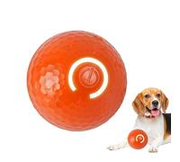 Générique Jouets pour Chiens interactifs avec lumière | Boule de Chien Disque | Joueur de LED Mobile pour Les Grands Chiens de Taille Moyenne | Charge USB en Caoutchouc de 5,3 cm | Orange Bleu