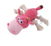 Générique Jouets pour Chiens, Jouets Interactifs pour Chiens, Jouets Couineurs Robustes pour Chiens avec Chiffon en Coton et Papier Froissé (Rose)