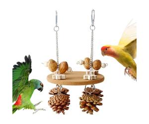 Générique Jouets pour Oiseaux - Forage Naturel interactif - Balançoires et Jouets à mâcher drôles,Enrichissement calopsittes/inséparables/Conures Cage