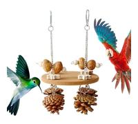 Générique Jouets pour perruches | Forage Naturel interactif - Balançoires et Jouets à mâcher drôles,pour Calopsitte, Conure, Ara, Perruche, Pigeon, Moineau, intérieur/extérieur/Cage