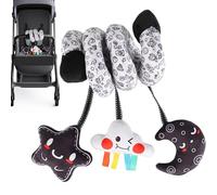 Générique Jouets pour Siège Auto Bébé | Peluche Sensorielle À Contrastes Élevés avec Grelot - Outil Éducatif Léger Et Interactif pour Bébé, Fournitures D'Éveil pour Garçons Et Filles