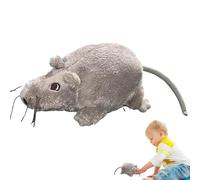 Générique Jouets pour Souris - Jouet pour Souris télécommandé | Jouet de à l' à Chat - Jouets de en Peluche réalistes, de Rats Blancs de Dessin animé, de Farce, Poisson d'avril, diffé