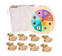 Générique Jouets Sensoriels en Bois,Activités d'apprentissage avec Plateau Tournant | Jouets en Bois | pour, Garçons Et Filles, Élèves, pour La Maison, L'École, Le Voyage Et La Salle De Jeux