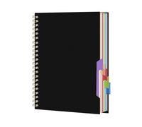 Générique Journal de cahier à spirale 5 sujets | Journal ligné, bloc-notes de travail de bureau