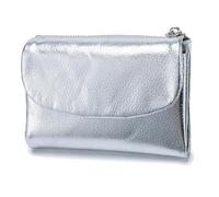 Générique Joyfullygo Wallet, Joyfullygo Unisex Pebble Leather Wallet, with Credit Card Holder, Waterproof Large and Capacity (Silver)