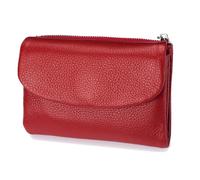 Générique Joyfullygo Wallet, Joyfullygo Unisex Pebble Leather Wallet, with Credit Card Holder, Waterproof Large and Capacity (Red)