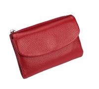 Générique Joyfullygo Wallet Unisex Pebble Leather Wallet Relevantk Womens Soft Small with RFID Anti-Theft Protection Waterproof and Large Capacity (Linen Blue) (Bright Red)