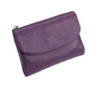 Générique Joyfullygo Wallet Unisex Pebble Leather Wallet Relevantk Womens Soft Small with RFID Anti-Theft Protection Waterproof and Large Capacity (Linen Blue) (Light Purple)