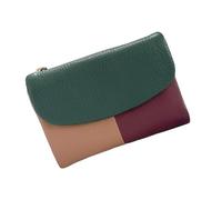 Générique Joyfullygo Wallet Unisex Pebble Leather Wallet Relevantk Womens Soft Small with RFID Anti-Theft Protection Waterproof and Large Capacity (Linen Blue) (Contrast Color - Blue)