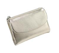 Générique Joyfullygo Wallet Unisex Pebble Leather Wallet Relevantk Womens Soft Small with RFID Anti-Theft Protection Waterproof and Large Capacity (Linen Blue) (Gold)
