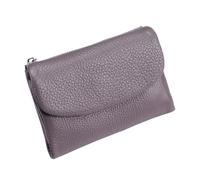 Générique Joyfullygo Wallet Unisex Pebble Leather Wallet Relevantk Womens Soft Small with RFID Anti-Theft Protection Waterproof and Large Capacity (Linen Blue) (Taro Purple)