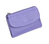 Générique Joyfullygo Wallet Unisex Pebble Leather Wallet Relevantk Womens Soft Small with RFID Anti-Theft Protection Waterproof and Large Capacity (Linen Blue) (Lavender Purple)