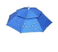 Générique Juif Homme Multicolor pliable pluie chapeau de camping Cap pêche double soleil parapluie de baseball extérieur casquettes Bonnet Satin Hijab (Blue, One Size)