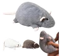 Générique Jumbo Rat Plush - Chonky Rat Stuffed Animal, Realistic Cute Rats Pillow, Soft Giant Rats Plushie Realistic Pillow for Gift Birthday Home Decor (Gray,85 cm)
