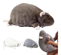 Générique Jumbo Rat Plush - Chonky Rat Stuffed Animal, Realistic Cute Rats Pillow, Soft Giant Rats Plushie Realistic Pillow for Gift Birthday Home Decor (Brown,50 cm)