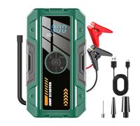 Générique Jump Starter - 2 in 1 with Air Pump Digital Display Car Battery Booster | Portable Jump Box Tire Inflator with Light Power Bank for Tires Balls