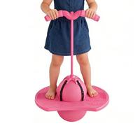 Générique Jumping Balance Ball Toy Kids Trainer - Bouncing Activity Toy for Coordination Practice | PVC Inflatable Ball with Soft Foam Handle Bar, Fun Movement Exercise Equipment 14.96x11.42x35.43 in