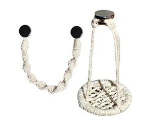 Générique Jumping Spider Rope Bridges - 2 Pieces Cotton Rope Natural Handmade, Hammocks, Jumping Spider Enclosures Toy | for Walking Camping Travel Daily Airplane Outing Shopping Urban Courtyard Farm