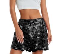 Générique Jupe à Paillettes pour Femme Mini-Jupe Extensible Moulante Scintillante Costume de Carnaval Pétillant