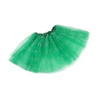 Générique Jupe Adulte 2023 à Sequins Ronds Brodés Tutu Gonflé pour Spectacles et Performances Scéniques Éblouissante (Green, One Size)