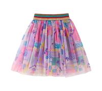 Générique Jupe Courte Enfant - Mini-Jupe Style Tutu Robe Courte, Tulle Motifs Cartoons, Taille Élastique Léger Respirant, pour Le Carnaval Danse & Fêtes, Style Enjoué Féminin