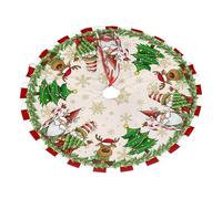 Générique Jupe d'arbre de Noël Gnome pour joyeux Noël Halloween vacances Nouvel An fête de Noël tapis d'arbre ornements décoration (B, 120cm)