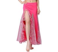 Générique Jupe De Danse Élégante Fendue Haut sur La Cuisse À Sequins pour Performance sur Scène Et Soirée Glamour Jupe Longue Pailletée pour Une Allure Dramatique Tutu Femme Danse Moderne