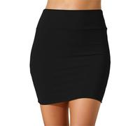Générique Jupe Droite Femme Flatteur - lgant Mini Noire, Noire Courte avec Taille ique, Crayon Extensile pour Tenue Dcontracte Et Sexy Color Polyvalent