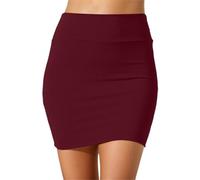 Générique Jupe Droite Femme Flatteur - lgant Mini Noire, Noire Courte avec Taille ique, Crayon Extensile pour Tenue Dcontracte Et Sexy Color Polyvalent