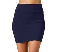 Générique Jupe Droite Femme Flatteur - lgant Mini Noire, Noire Courte avec Taille ique, Crayon Extensile pour Tenue Dcontracte Et Sexy Color Polyvalent