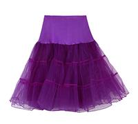 Générique Jupe en Tulle Femme - Costume Carnaval ; Tutu Femme, Deguisement Adulte Carnaval Robe Princesse, Robe Médiévale Gothique Jupes Fluide Mode - Music Festival Costume Violet L