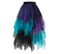 Générique Jupe en Tulle Femme Danse,Jupe Midi éLéGante à Volants Et Ourlet Transparent LéGèRe Et Fluide IdéAle pour Les SoiréEs DéContractéEs Et Les Occasions SpéCiales (Sky Blue L)