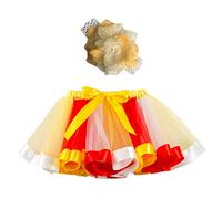 Générique Jupe en Tulle pour Filles Multicolor Couleur Filles Enfants Tutu Party Dance Ballet Toddler Baby Costume Jupe + Bandeau Ensemble pour Le Carnaval fête