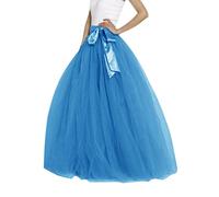 Générique Jupe Femme Paillette Tulle Tutu Carnaval Coupe Évasée Ligne a Jupes De Fée Maille Tutu Mi-Longue Taille Haute Jupette De Plage Enveloppe Noire Danse Habiller Soirée Bleu 3 Taille Unique